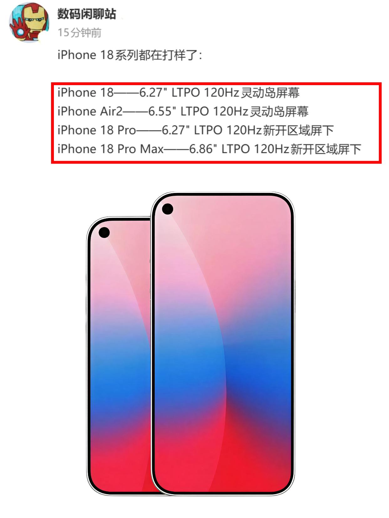 天塌了，iPhone18Pro真长这样啊？？最新爆料，iPhone18