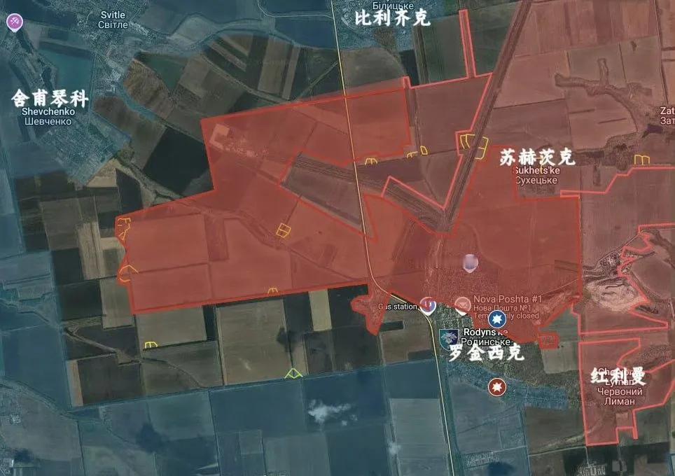 罗金西克快被俄军拿下了，切断T0515公路的俄军在公路西面也有了很大推进，趁着乌