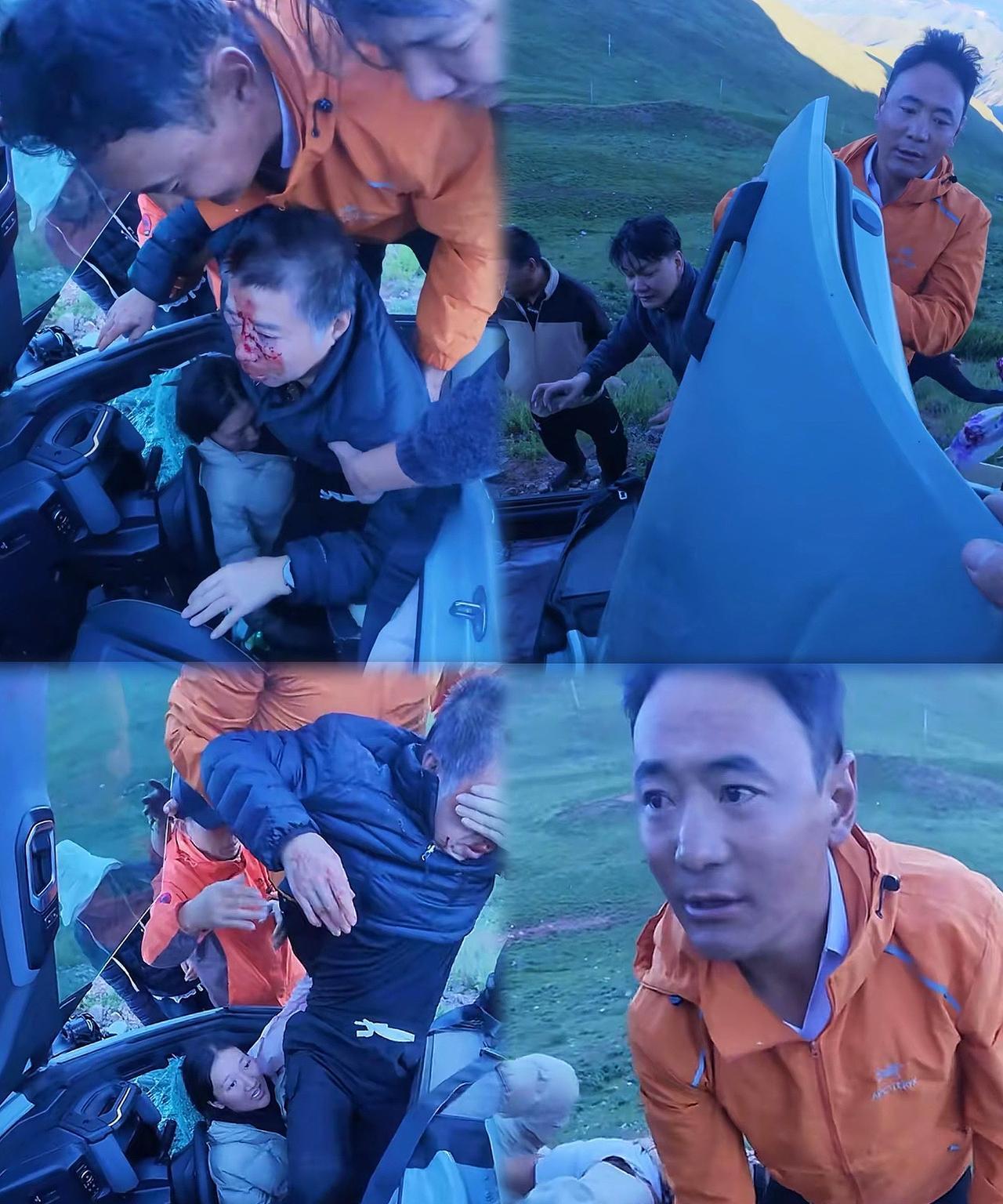泪目了！一个在西藏自驾游的男子在孜珠寺刷牙，突然看到一辆越野车坠崖了！于是他赶紧