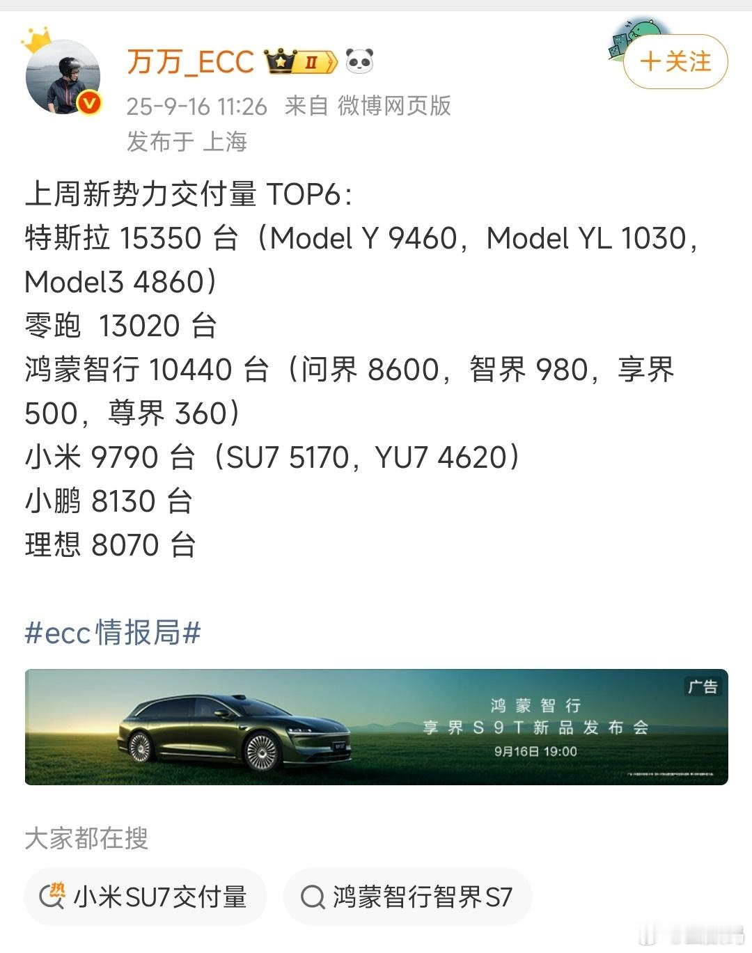 小米的眼里并非新势力，目标只有一个，那就是干翻特斯拉，产能加油吧！​​​