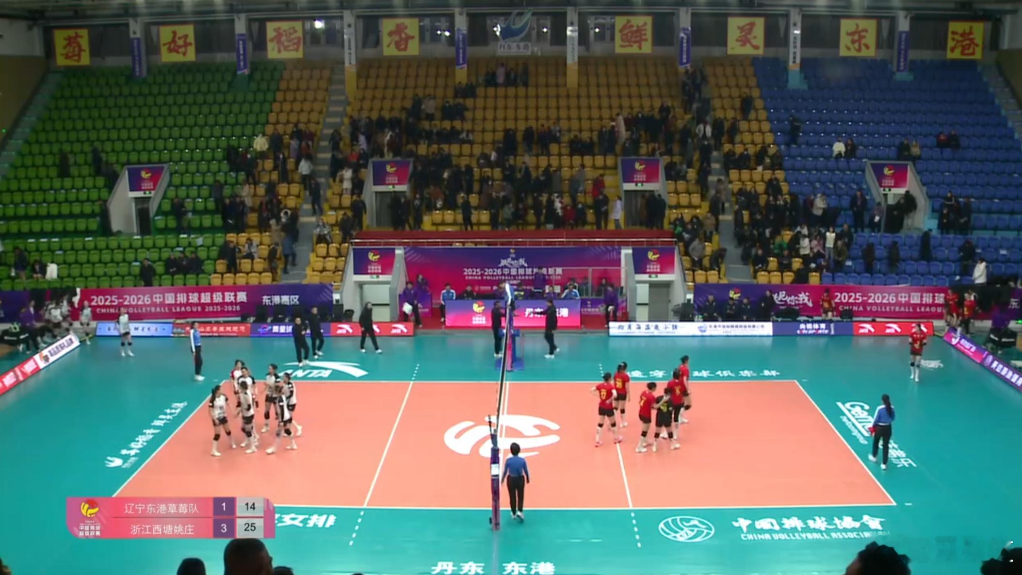 排超联赛2025-2026中国女排超级联赛辽宁女排1-3（19-25/25-18