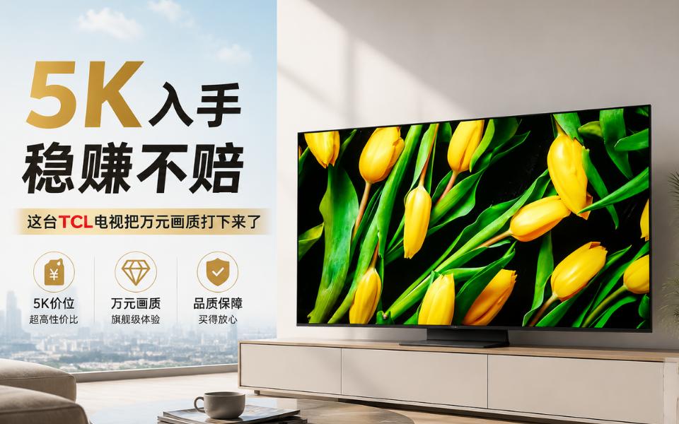 国补助力！5K入手稳赚不赔，这台TCL电视把万元画质打下来了今年电视国补力度确