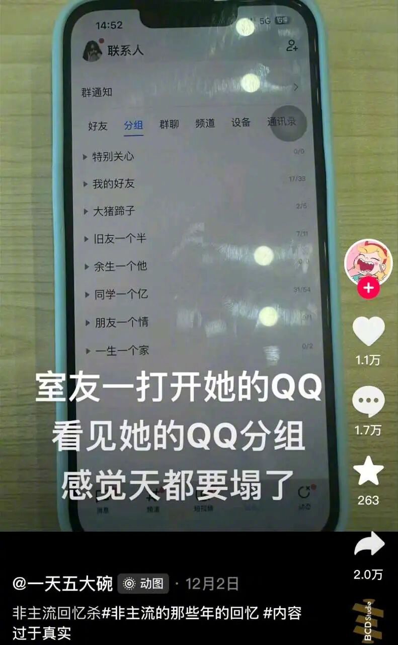 那些年QQ上的非主流分组，死去的记忆突然袭击我！