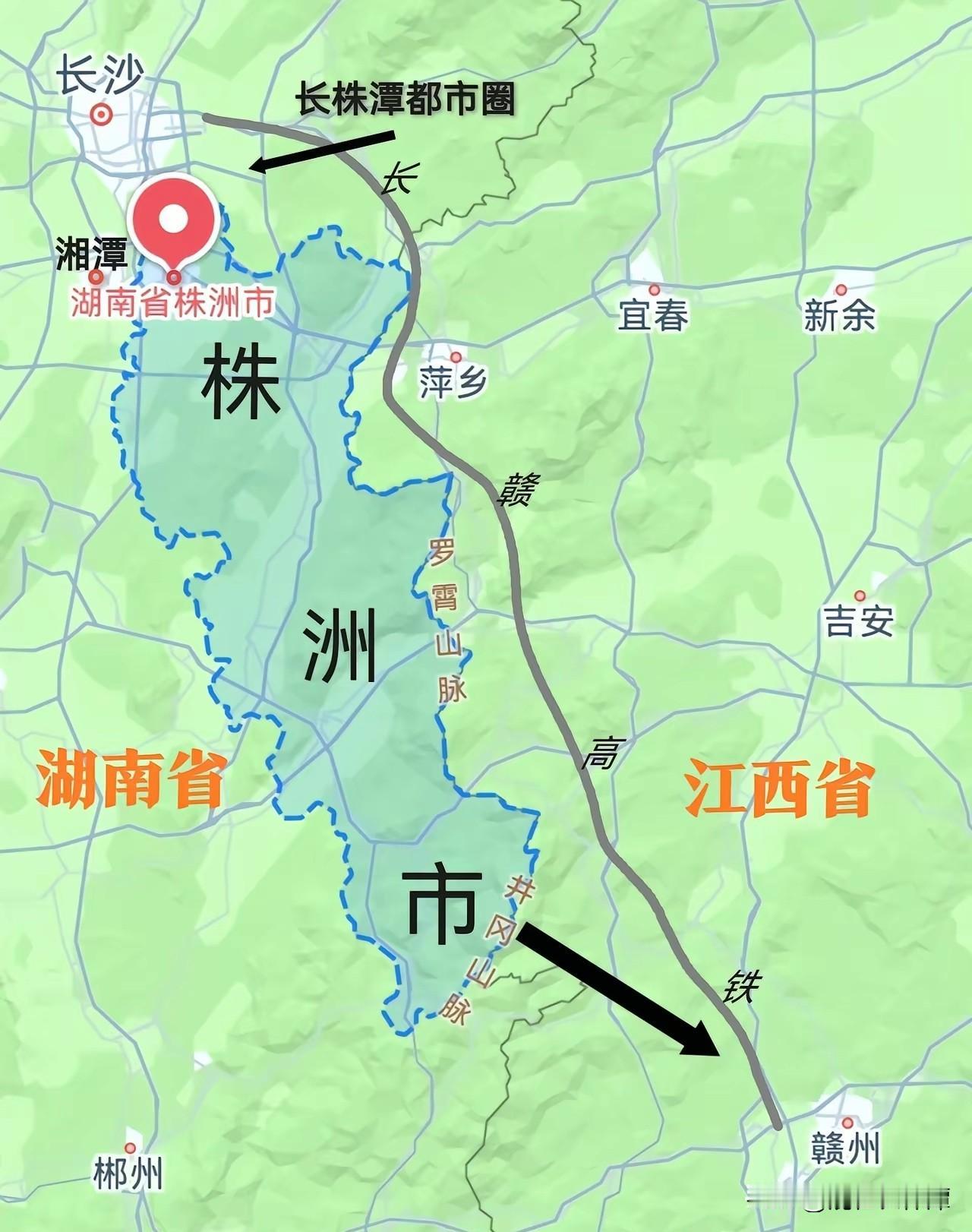 长株潭最可惜的一条高铁！如果长赣高铁走株洲下属县市出省，那么长株潭的影响力和辐