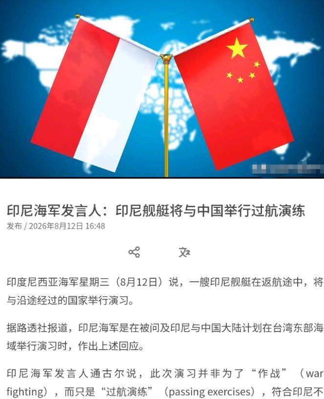 印尼出来表态了！印尼的这一回应，非常的聪明！8月12日，根据联合早报的消息，