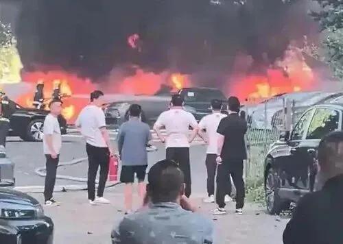 一把火烧光20辆新车，嫌杨絮碍事，这代价太沉重！5月30日，大连甘井子区一处