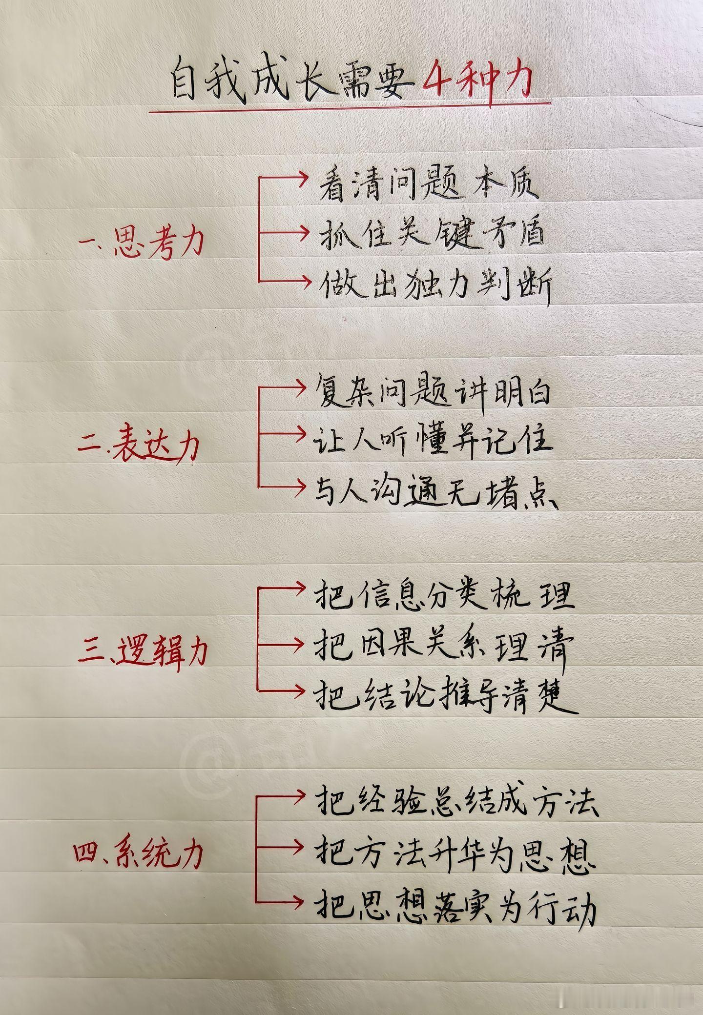 自我成长需要4种能力​​​