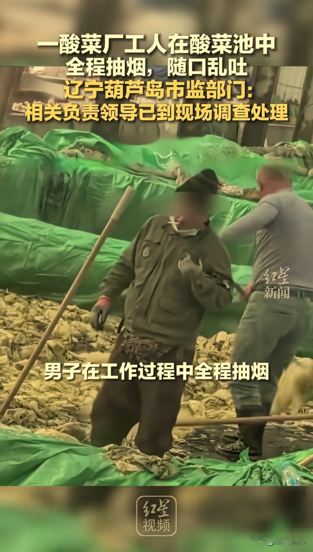 这酸菜还敢放心吃吗，酸菜到底还要塌方几次？据红星新闻报道，辽宁葫芦岛一酸菜厂工人