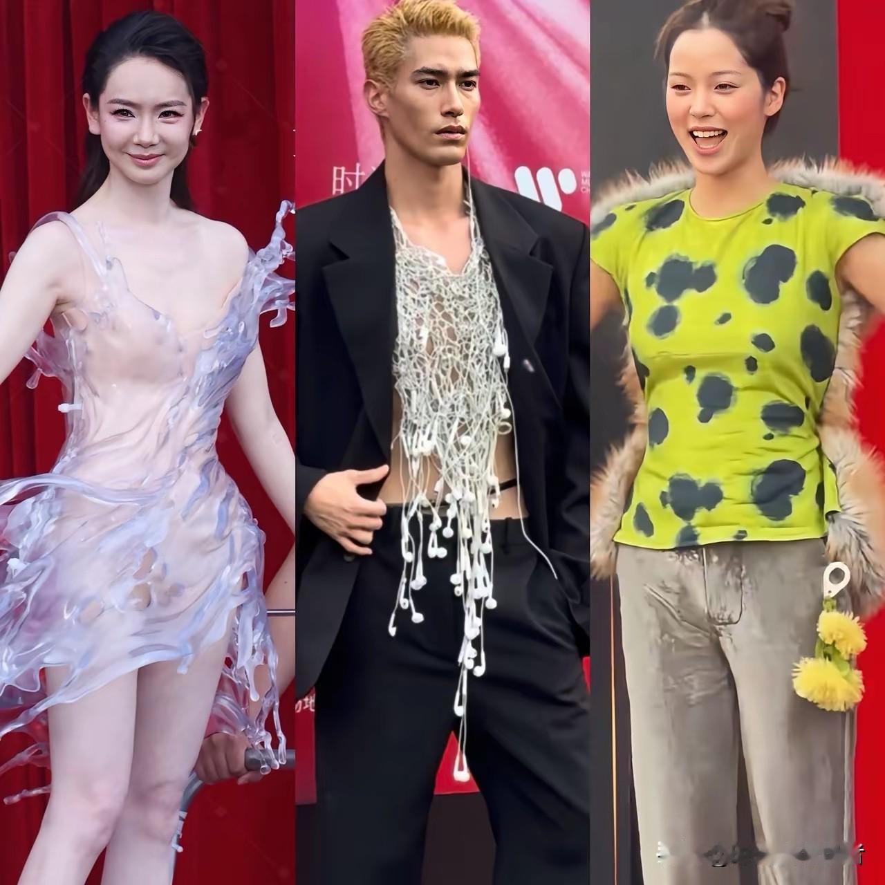 这是什么审美，这是2026芭莎之夜红毯造型，戚薇穿的好像蜡像人，欧阳娜娜好像穿着