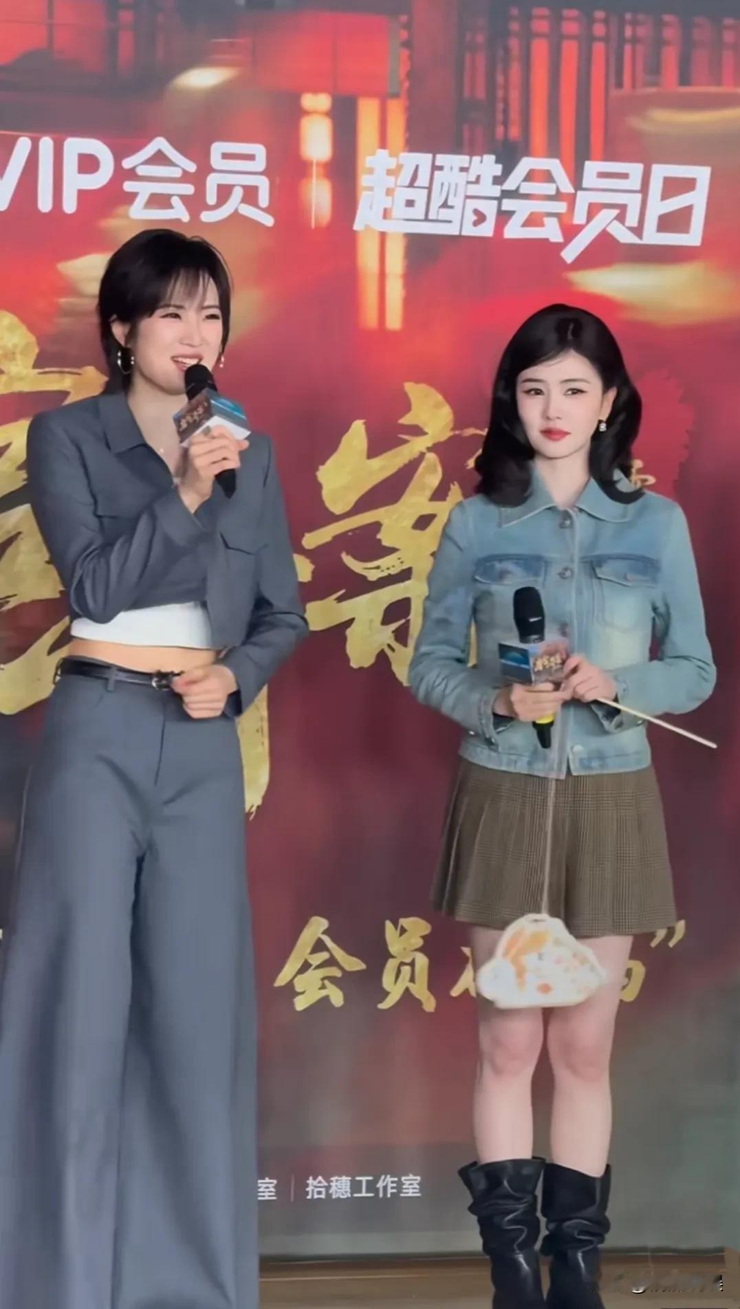 谁说演员身高不重要啊？看看她们就知道了。白鹿和华为二公主姚安娜同框出席活动，白