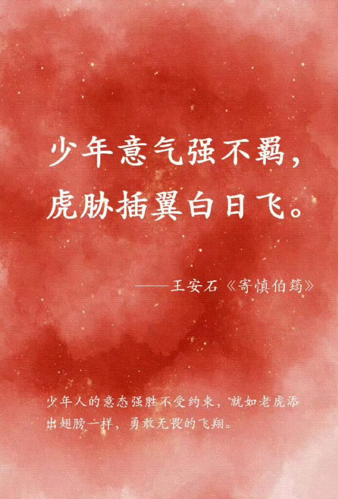 诗词里的少年意气，总是闪闪发光​​​