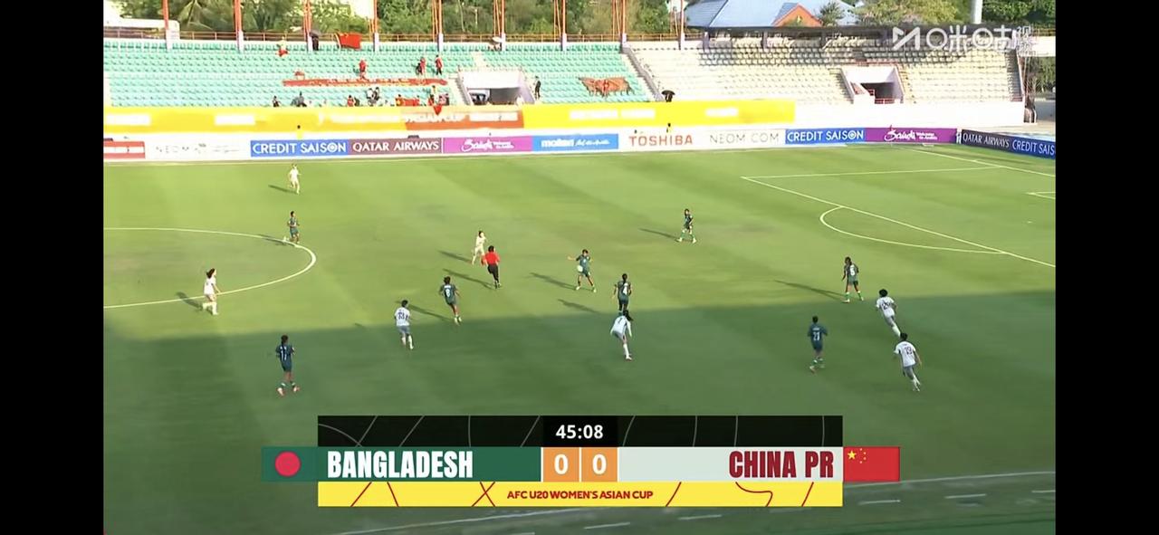中国U20女足磕磕绊绊的2:0击败孟加拉队这样U20女足亚洲杯实现2连胜唉