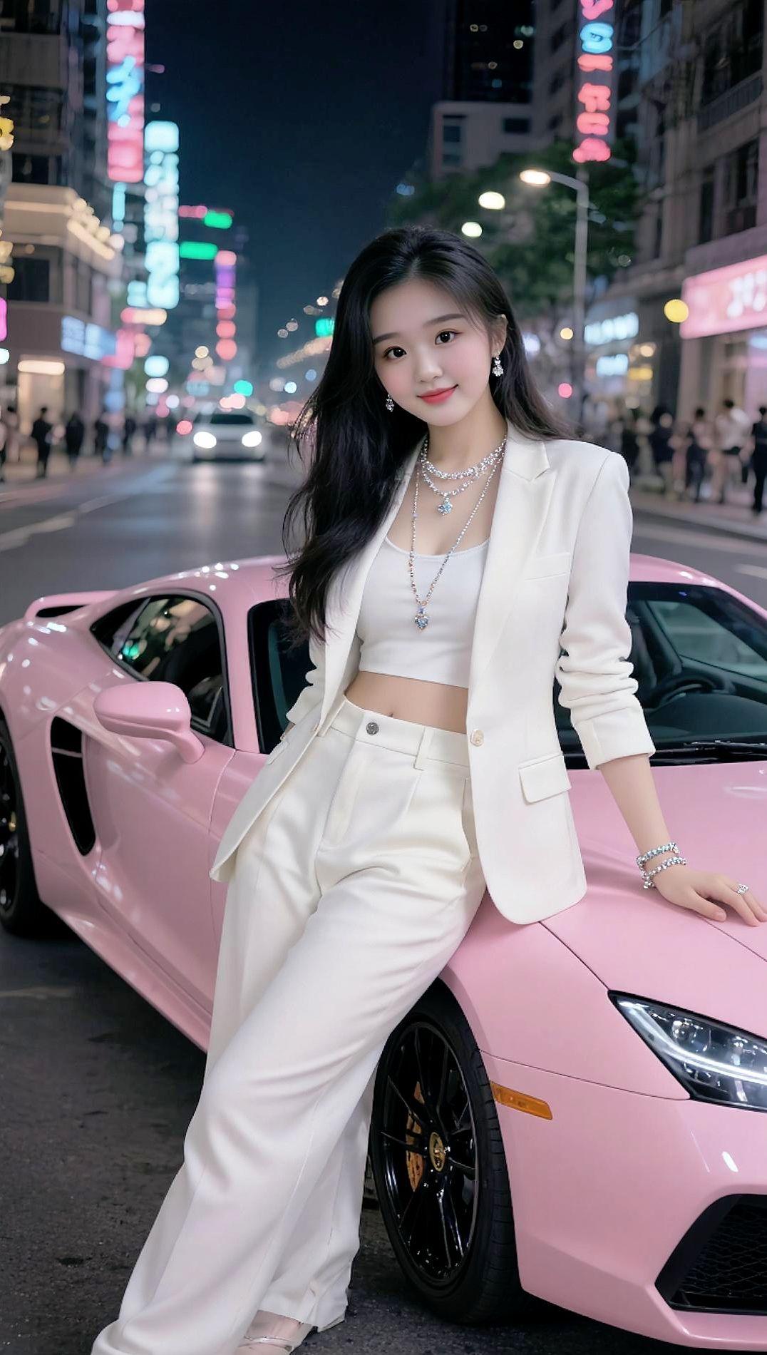 都市夜街小姐姐微笑治愈一切