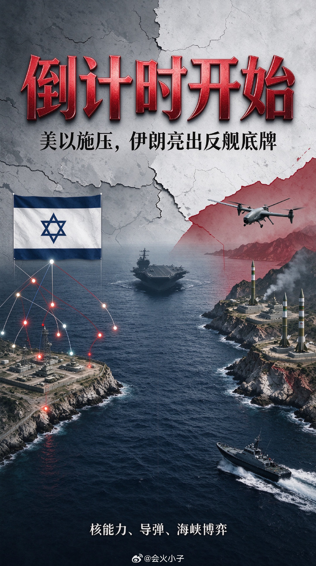 以色列推动美国直接参战，借美国力量摧毁伊朗导弹与核能力伊朗革命卫队海军放话“美舰靠近即击沉”，称第五