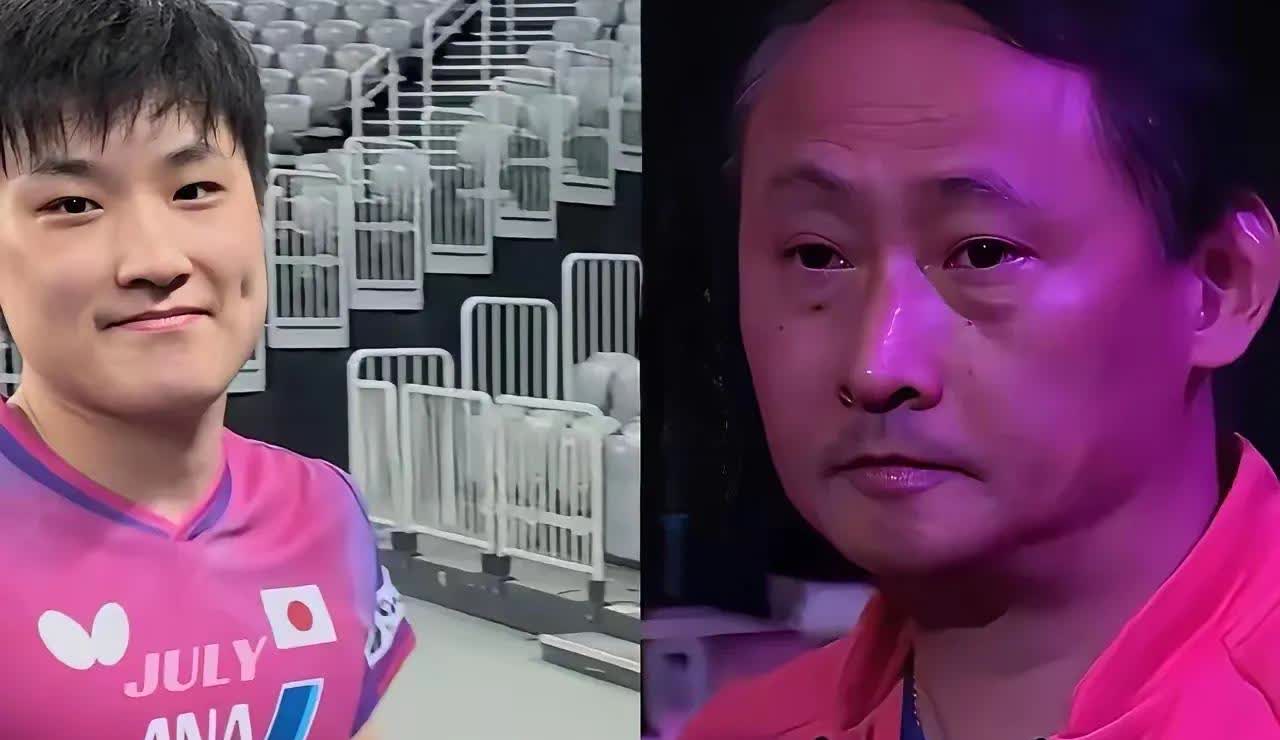 张本击败大头，在他们所谓的家门口拿到冠军，儿子激动得在赛场上直接脱衣庆祝，露出一