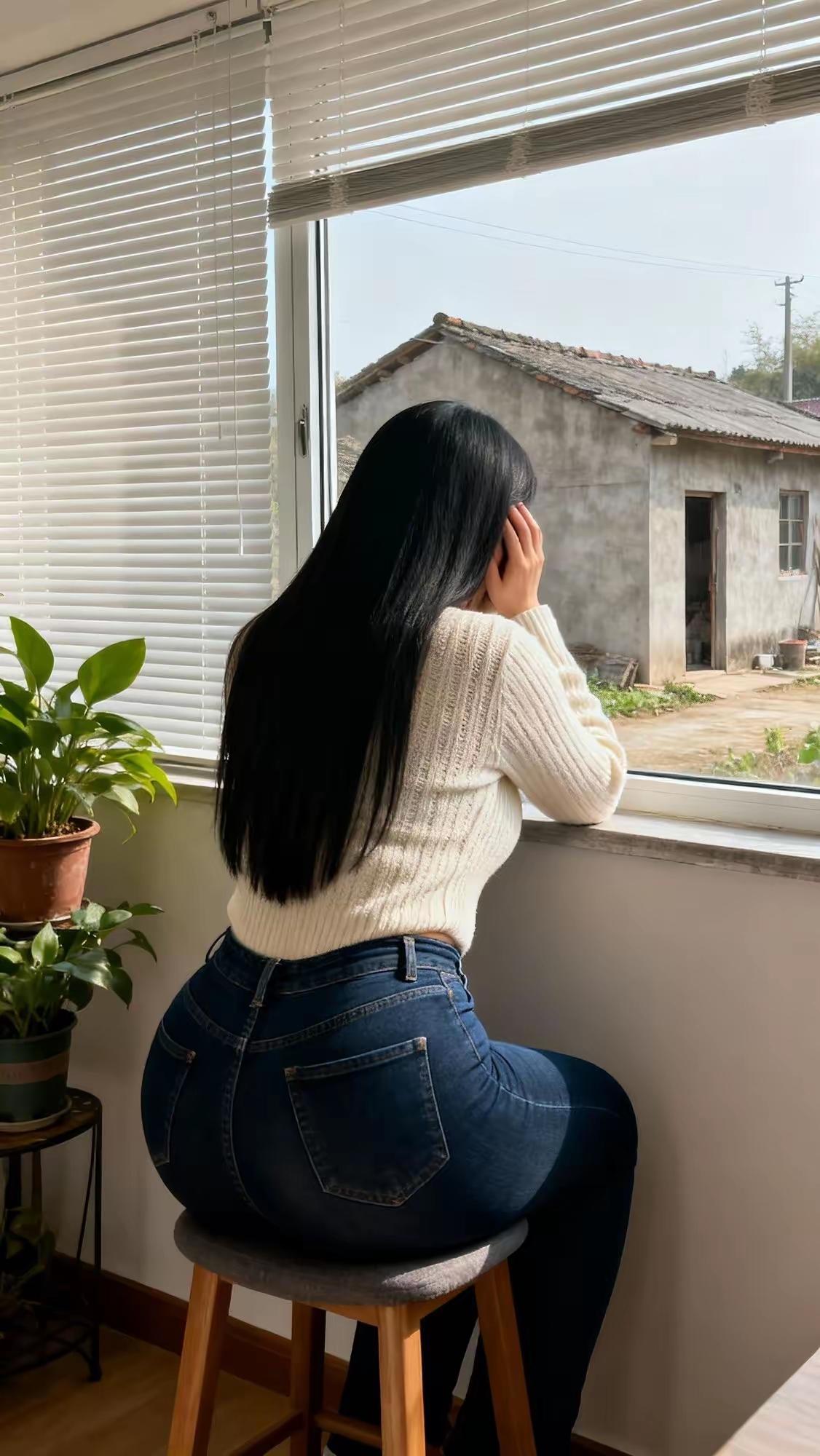 窗边沉思，静享午后时光