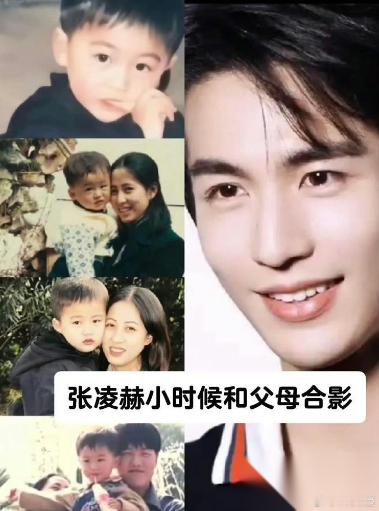 看了张凌赫的全家福才明白，什么叫拿着放大镜择优录取的顶级遗传。他自己都承认，