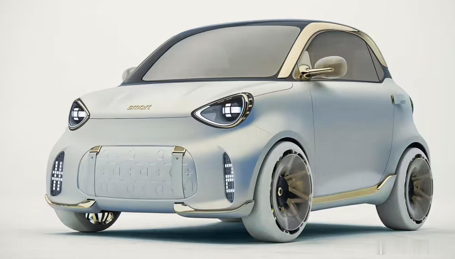 smart精灵2概念车，量产版设计预计不会有大幅调整，新车将于2026