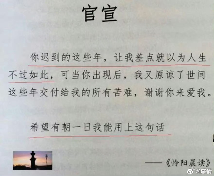 “希望有朝一日我能用上这句话”
