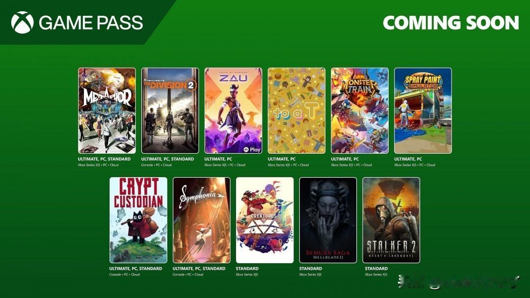 【XGP含金量继续上升】微软公布了5月下旬登陆GamePass的新游戏名单，其
