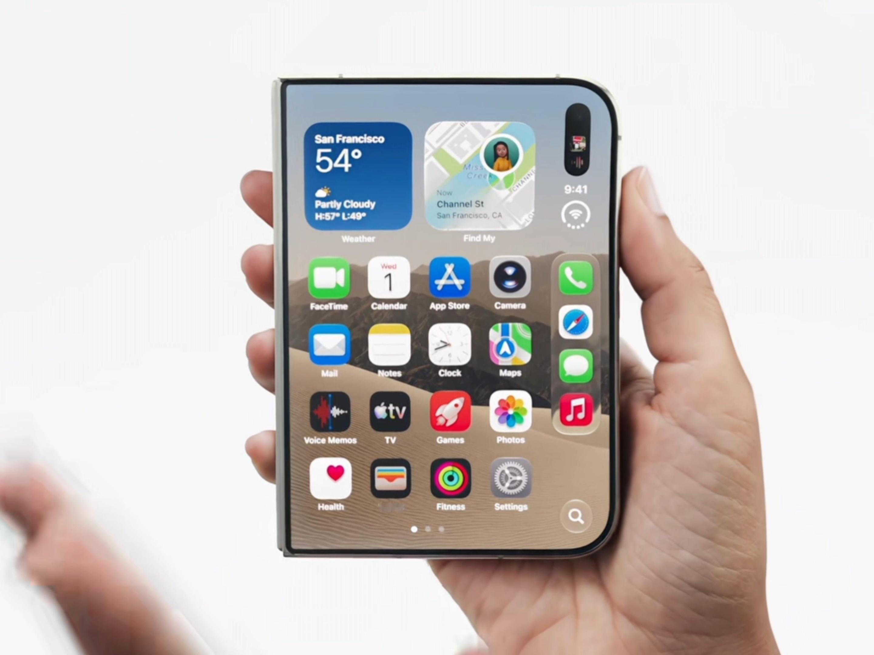 iPhoneDuo过渡动画完美这个动画让翻折的那面像玻璃，雅看谁先学[doge