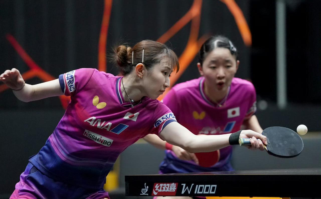 1-5、5-10落后，13-11逆转！在今天进行的WTT中国大满贯赛女双决赛中