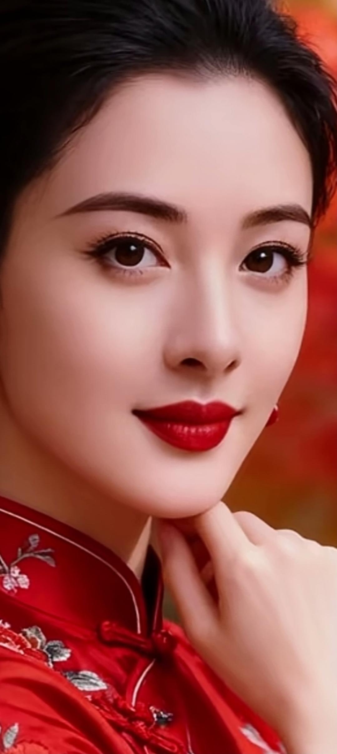 红衣美人，惊艳了时光🌸✨