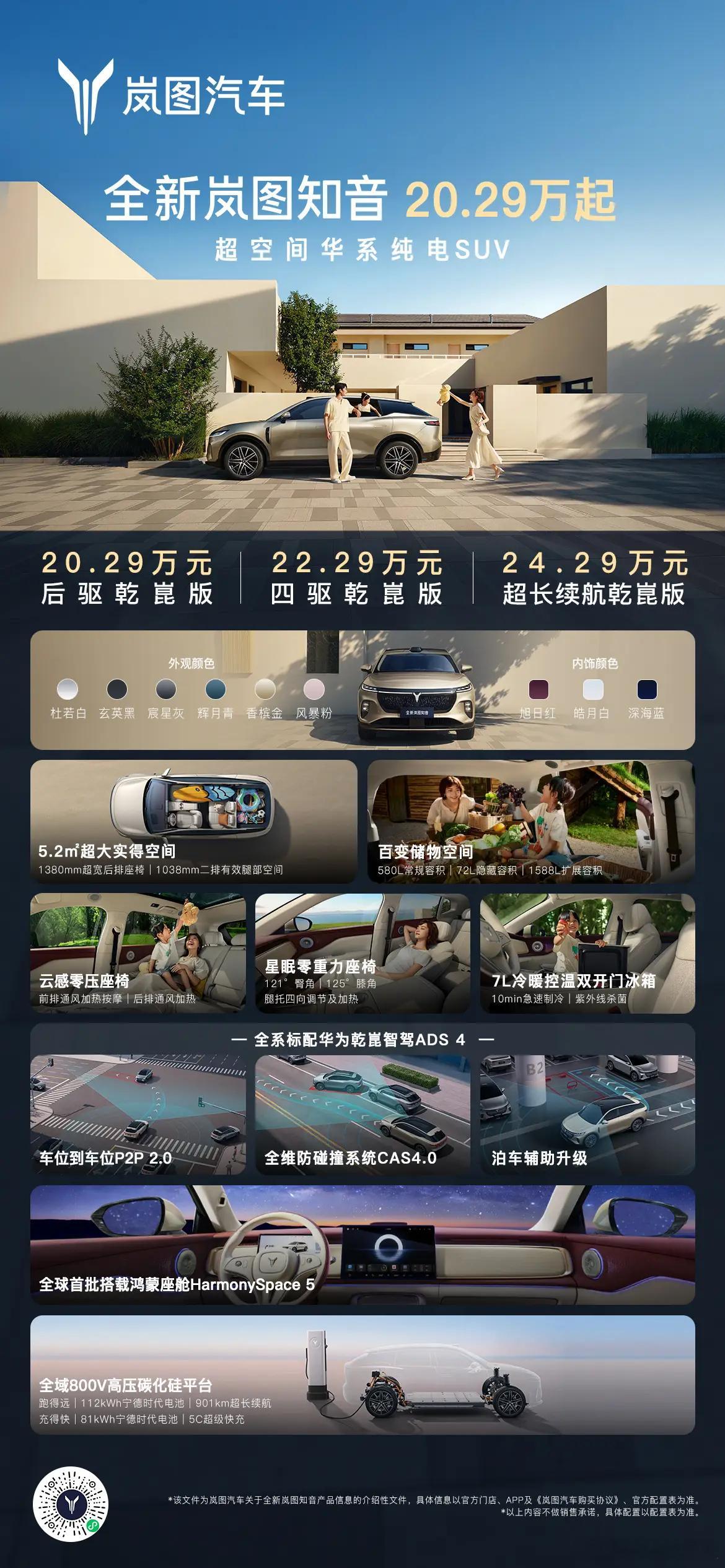 岚图知音上市了，比我想得还要低，真得很夸张，20.29万，大家真得低估了，这个价