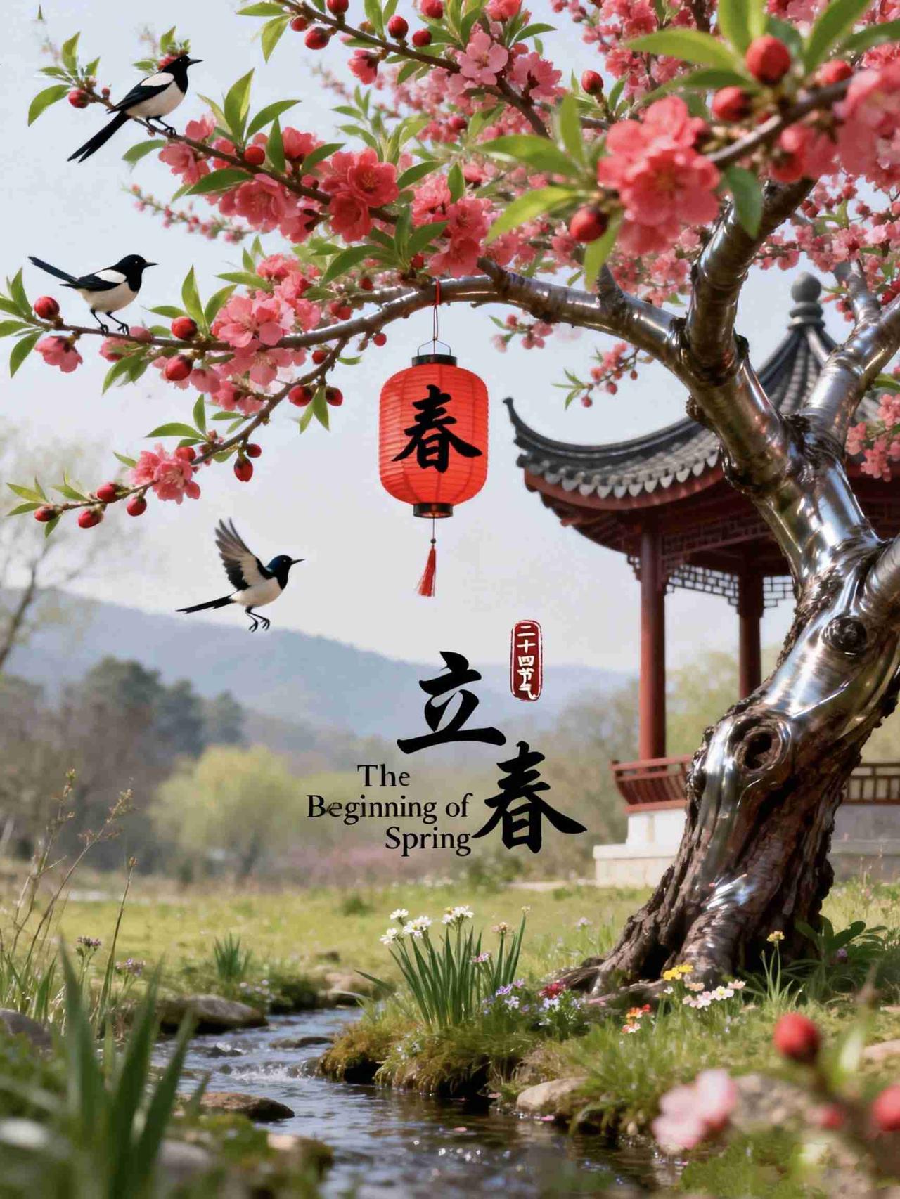 我的今日状态：😁轻松愉快我这里的天气：☀️晴天《立春》桃枝初绽赤云堆