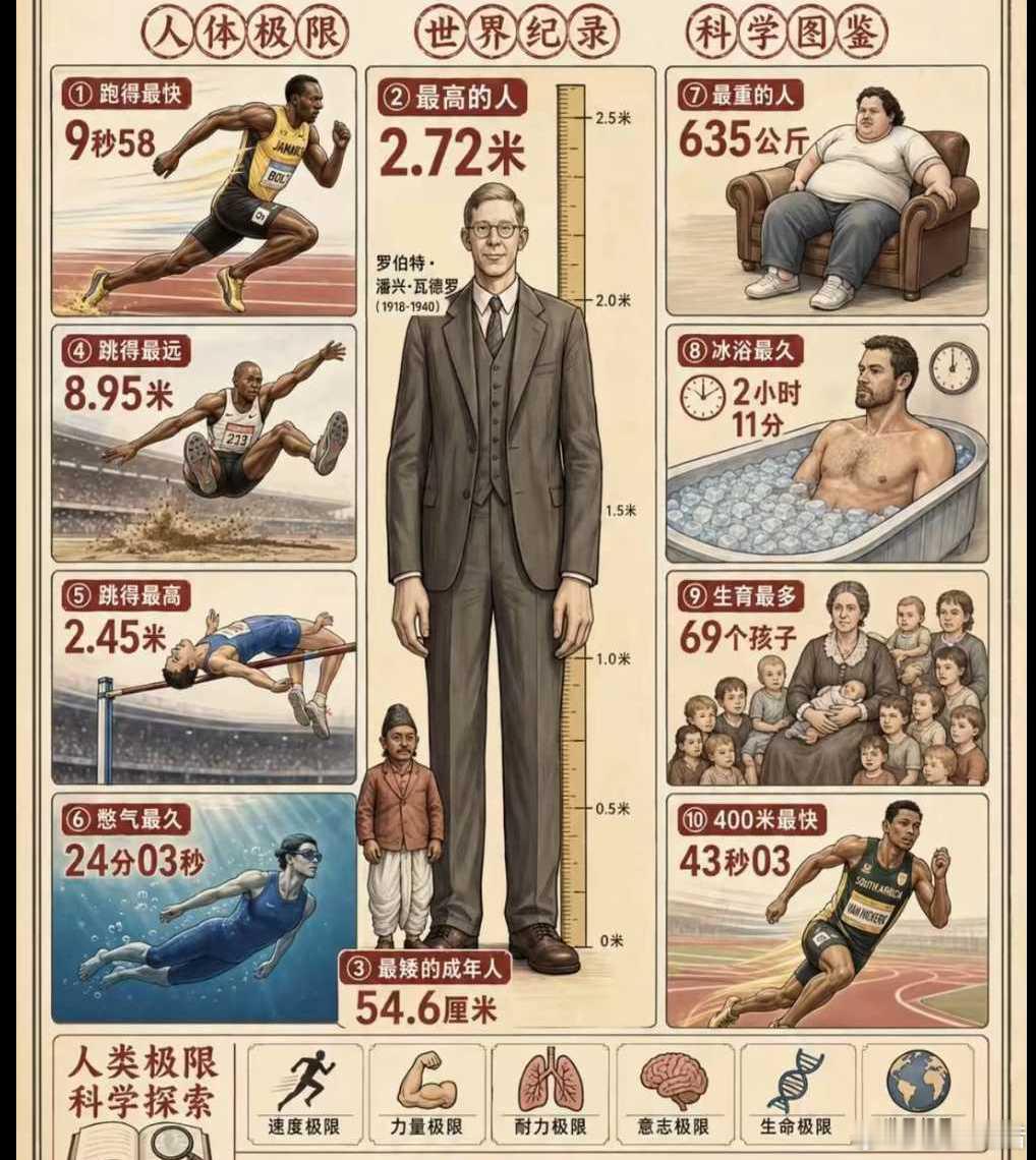 至今没有被超越的10种人类生理极限！​​​