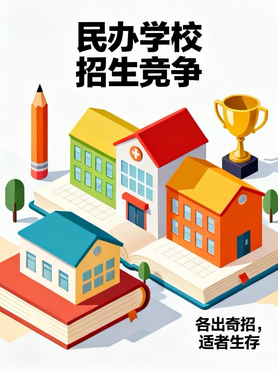 民办学校，最终的竞争者，肯定是公办学校。但是，根据目前的招生环境，民办学校之间