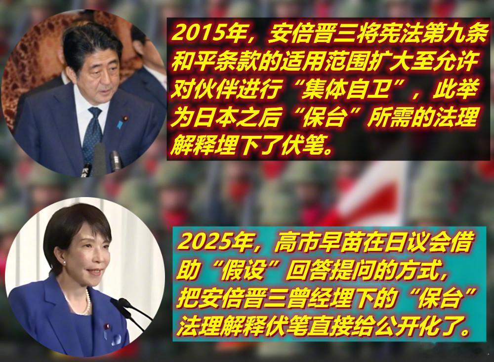 图1：2015~2025年的十年间日本“保台”妄想的变迁；图2：十年间，人民军队