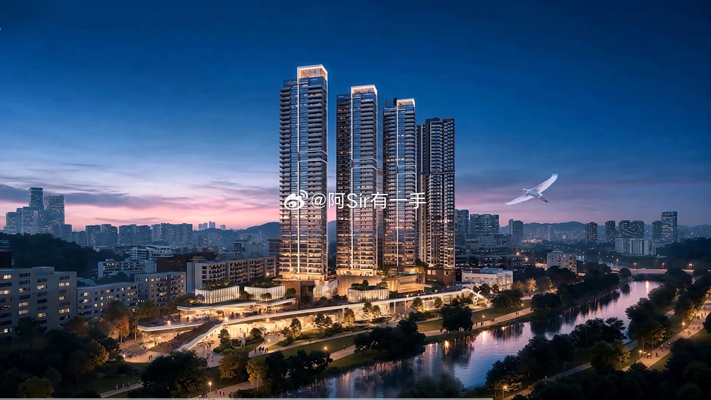香港新世界在西丽大沙河旁的新房开始卖报纸了，据悉做的是大户型面积段180-210