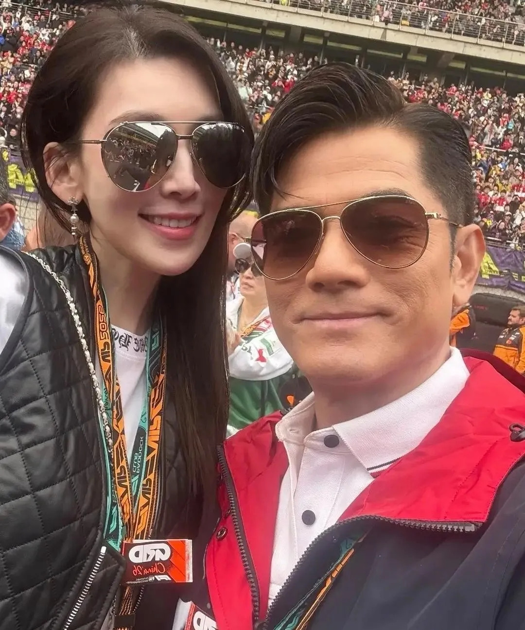 林志颖老婆超耿直，和郭富城合影居然没开美颜！60岁状态曝光！在娱乐圈里，滤镜和精修已经快成了默认设置