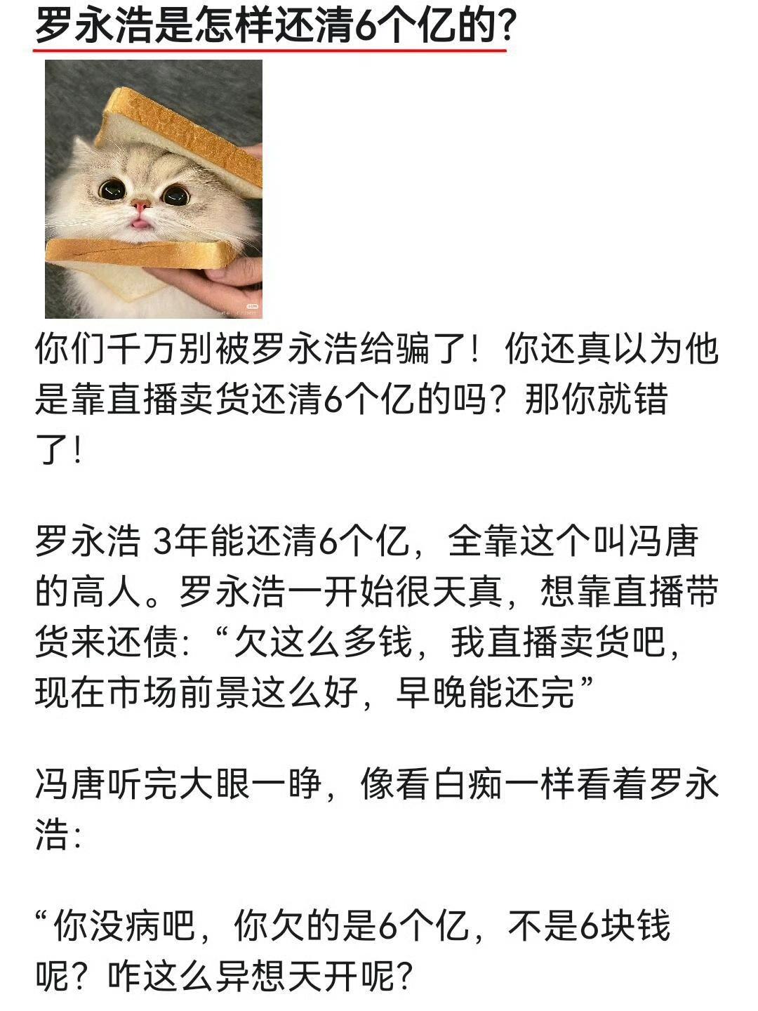 罗永浩是怎么还清6个亿的？​