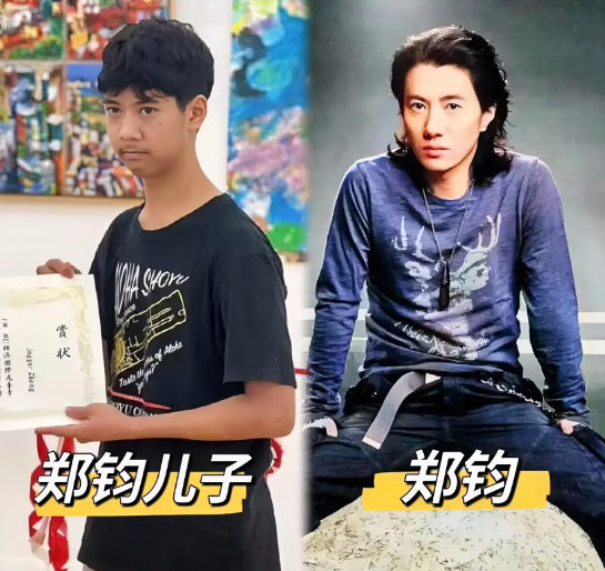 果然长相是一种玄学，你看郑钧儿子，这两天上了热搜，不是因为他的画作多惊艳，而是网