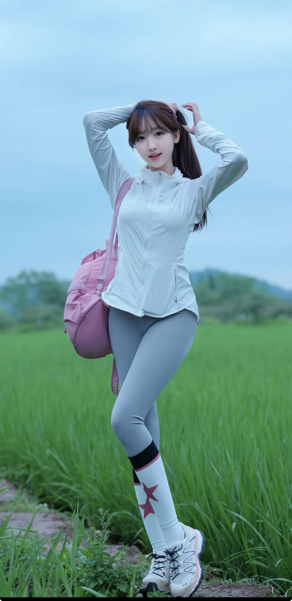 绿意盎然的小径上，漫步的背影，感受大自然的宁静与美好。