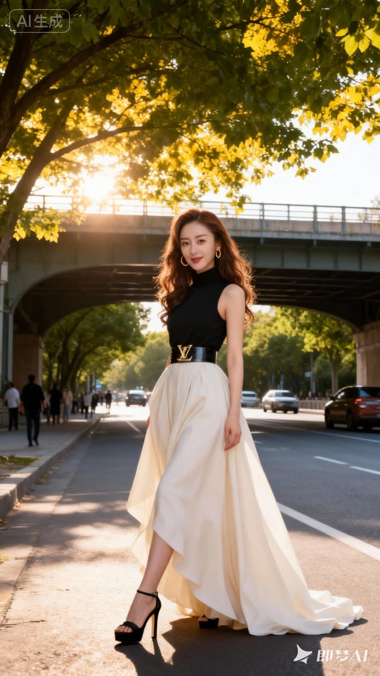 都市时尚风，黑白配优雅动人，阳光下的时尚大片！