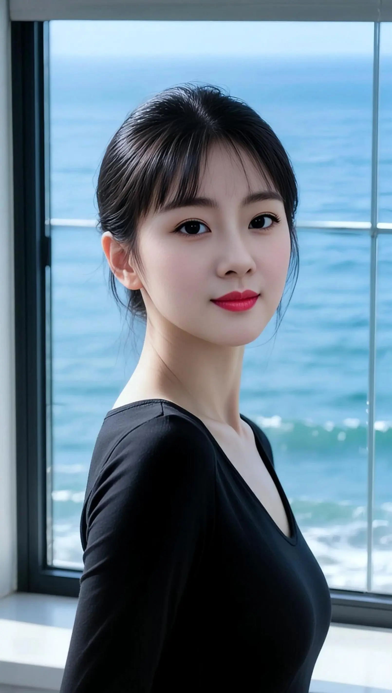 AI窗畔海景写真 ai创作