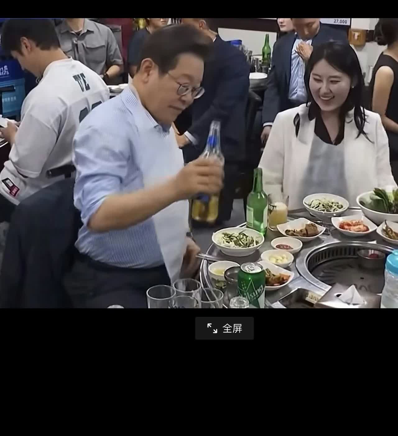 昨天（7月11日），韩国总统李在明下班后到一家料理店吃烤肉。有8个特点：1、