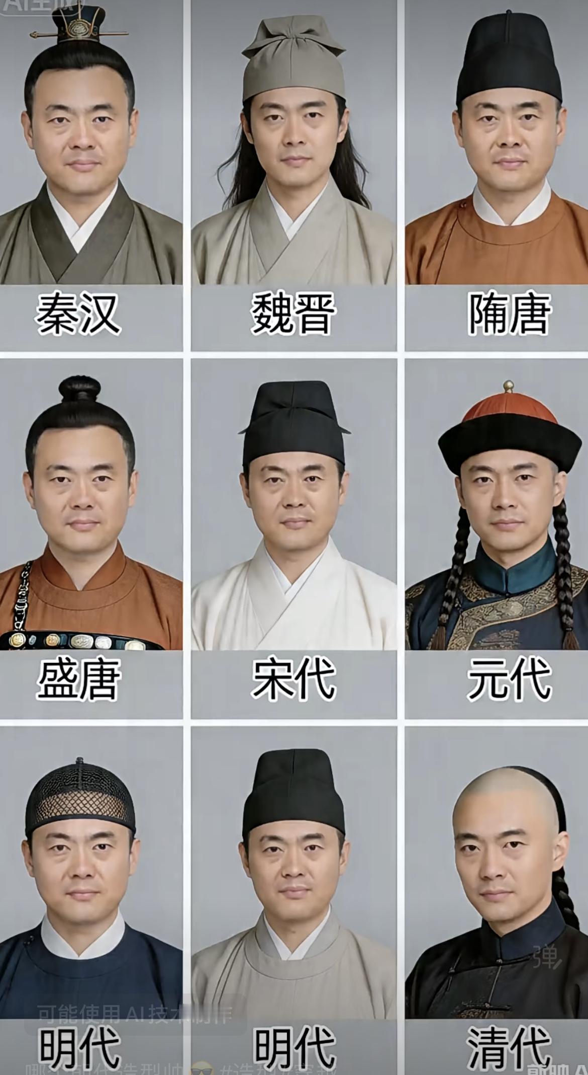 从秦汉到清朝的各个时期发型图，大家觉得哪个朝代的发型帅呢？发型朝代