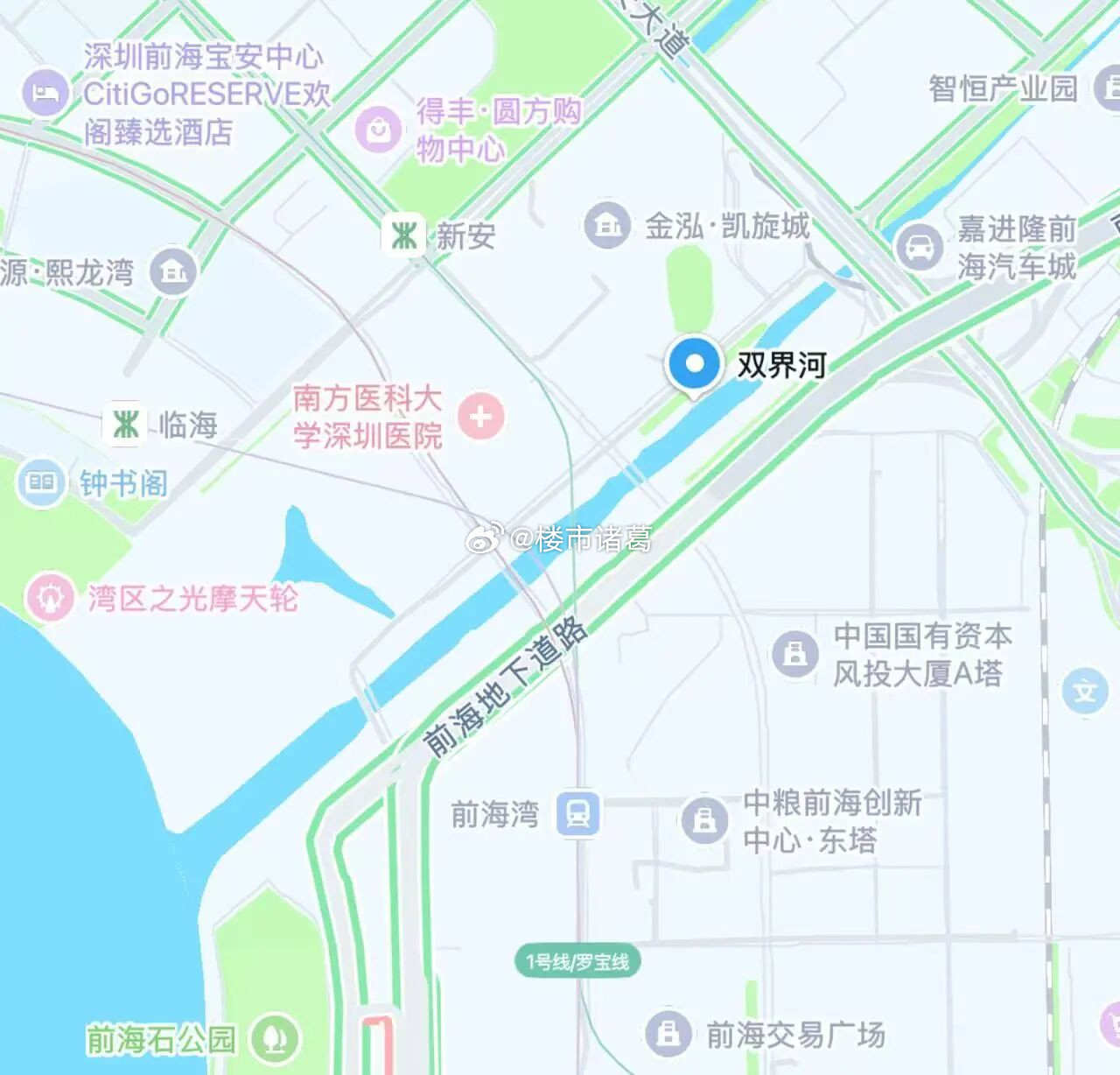 深圳市“双界河”已更名为“前海中心河”~