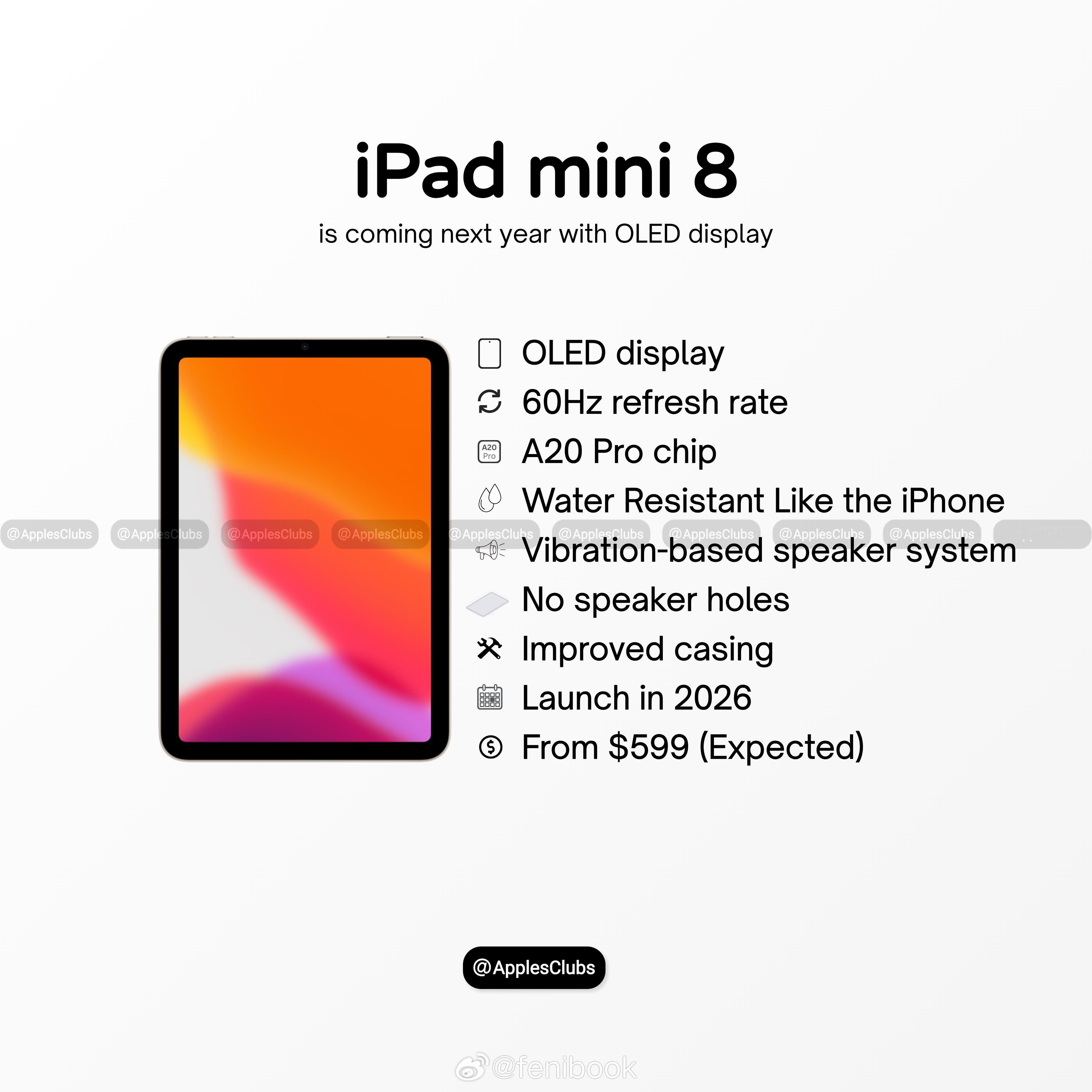 喜欢小平板的用户有福了，明年，iPadmini8基本上确定了会上OLED屏幕