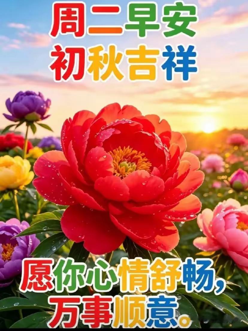 清晨问候，愿日子温柔闪光🌞早上好！把昨夜的烦恼统统放下，迎着晨光出发。