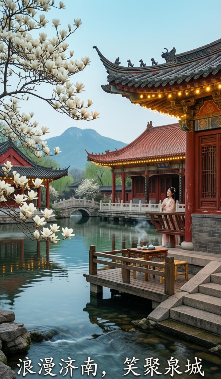 浪漫济南，笑聚泉城春风踮着脚尖掠过趵突泉的水面，济南的春天便在一城山水间悄然