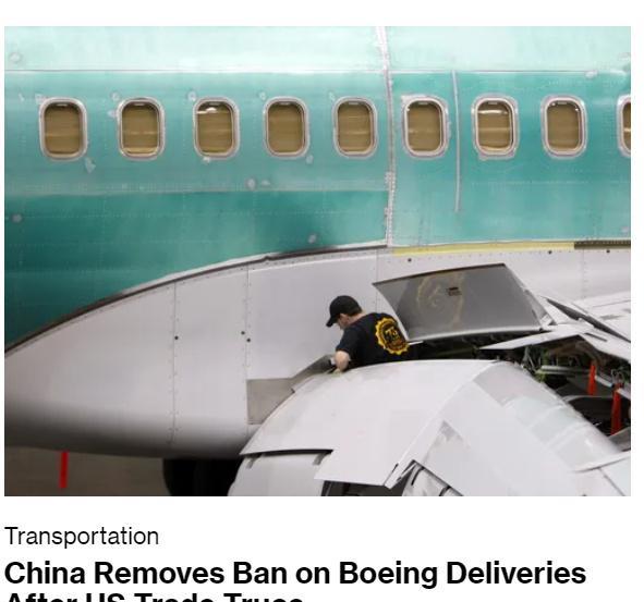美媒：中方已解除对波音飞机交付的禁令，中国航空公司现在“被允许重新接收”波音公司