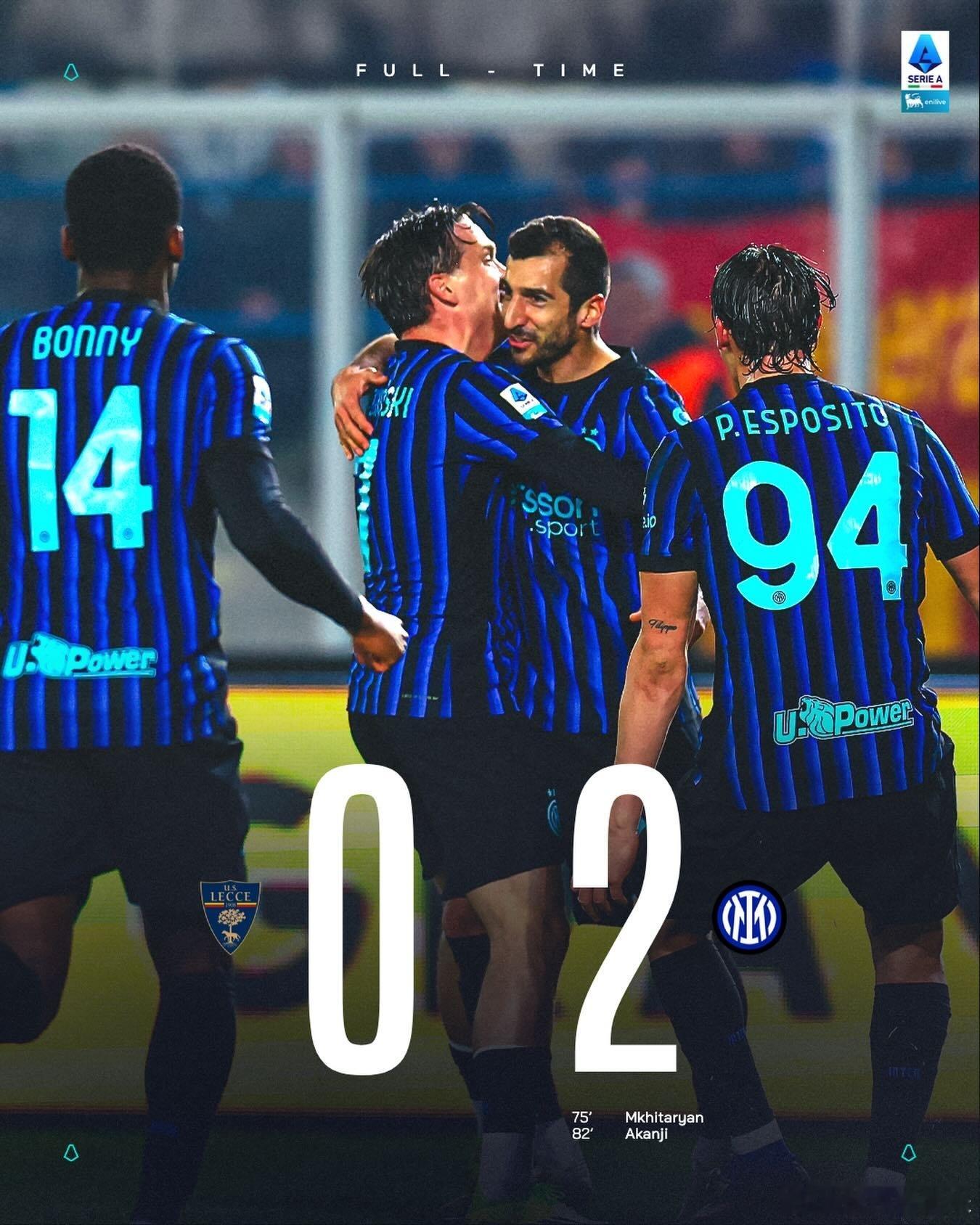 双倍快乐达成，多倍快乐在路上！国际米兰意甲尤文图斯0比2科莫