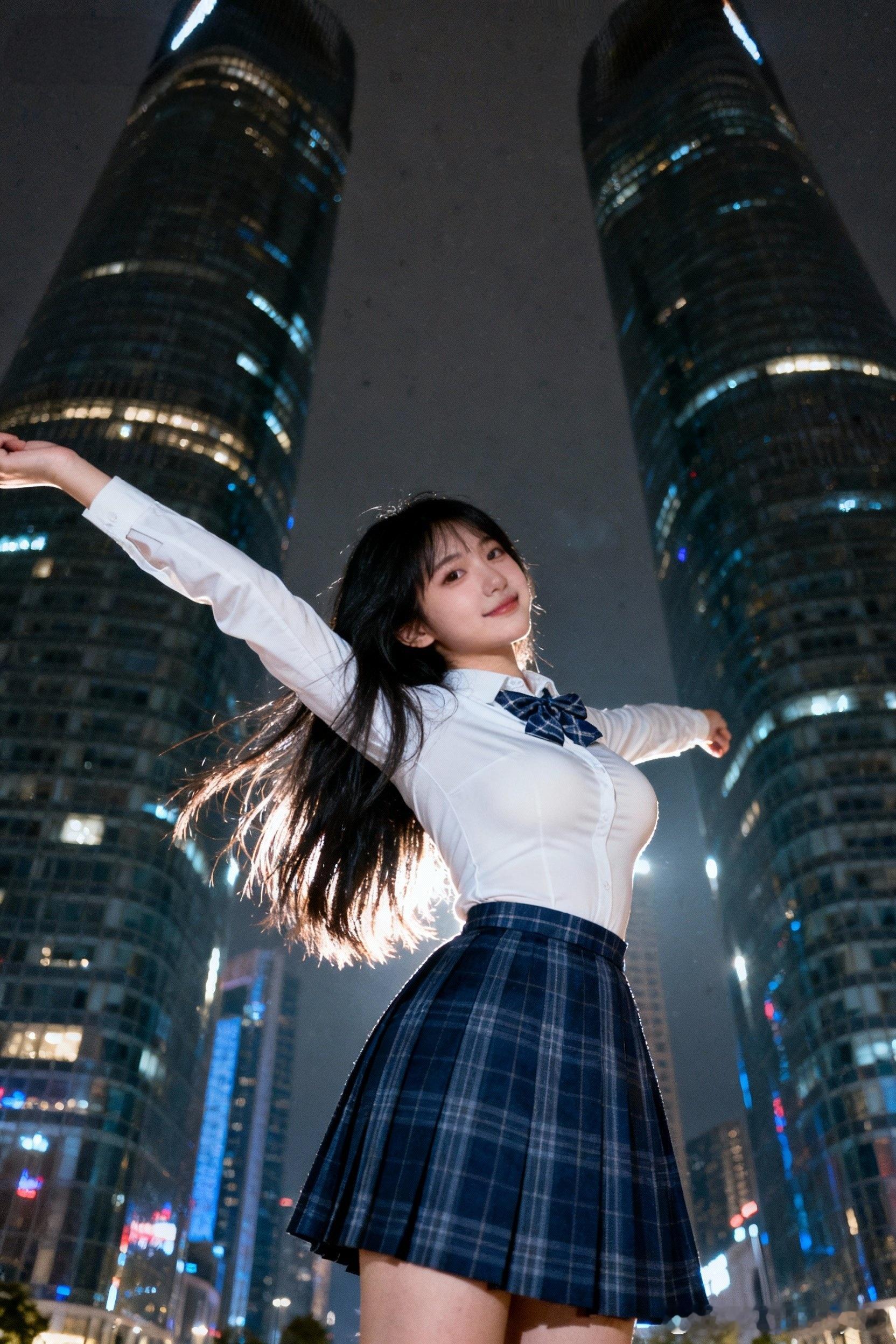 城市的夜晚，也是充满生命力的！好想张开翅膀飞翔！行摄漫记聂小仙