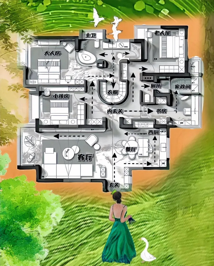 152㎡高端局，主卧演一辈子受气包，不挑番位刚需房，硬气了一回！