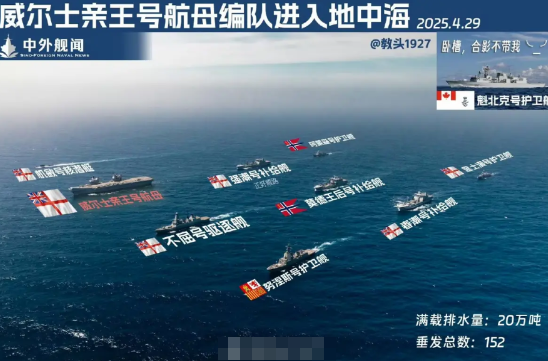 英国航母领航，20万吨级庞大舰队气势汹汹直扑亚太，还大放厥词要过台湾海峡昔日
